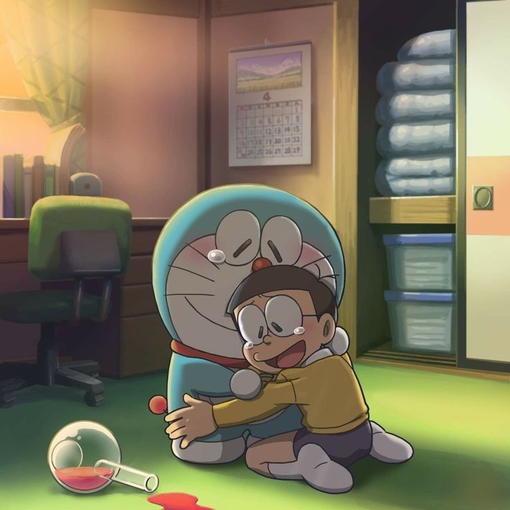 Hình Nobita phiên bản anime buồn